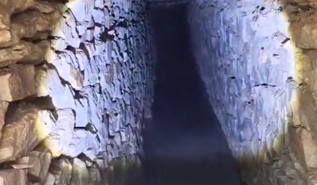 Karabük'te okul inşaatının temel kazısında tarihi içme suyu kanalı bulundu