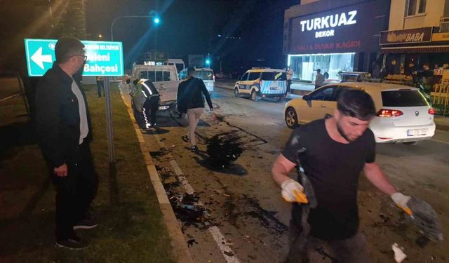 Alkollü sürücü kırmızı ışıkta bekleyen araçlara çarptı: 2 yaralı