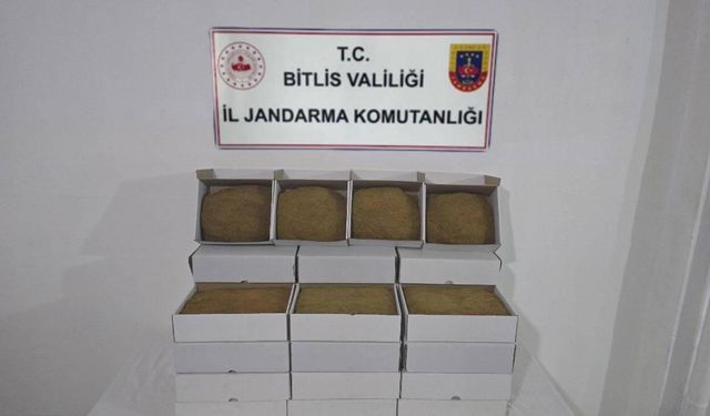 Bitlis’te 35 kilogram kıyılmış tütün ele geçirildi