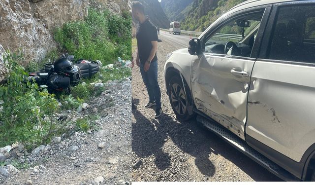 Cip ile motosiklet çarpıştı: 1 yaralı