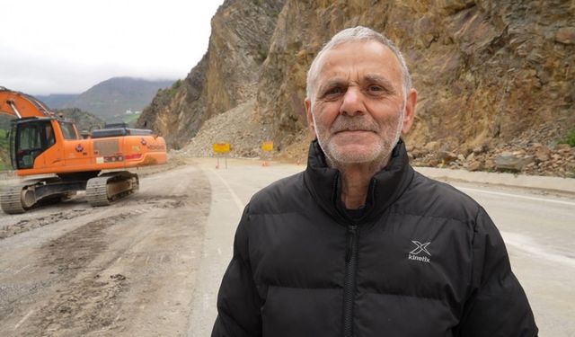 Gümüşhane-Giresun karayolundaki heyelanda faciayı engelleyen ihbarı yapan vatandaş konuştu