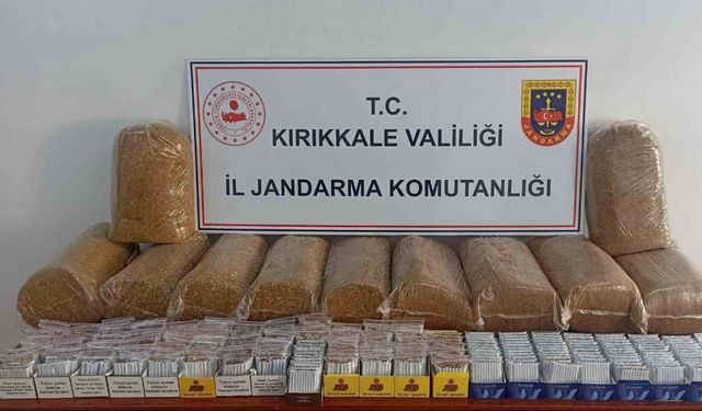 Kırıkkale’de çok miktarda kaçak tütün ürünü ele geçirildi
