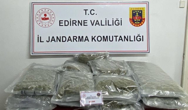 Edirne'de 16 kilo 500 gram skunk ele geçirildi