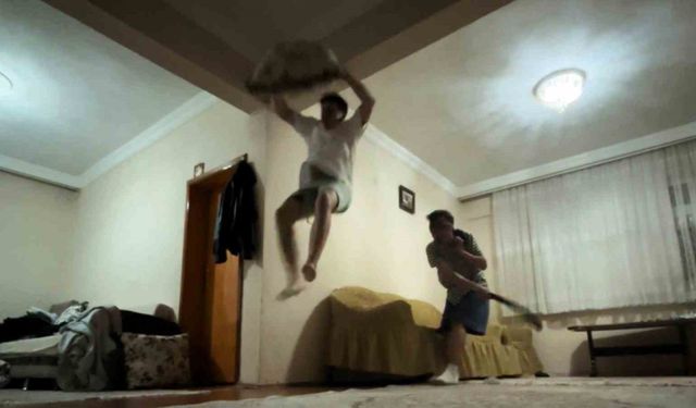 Gençlerin kemer oyunu hastanede bitti