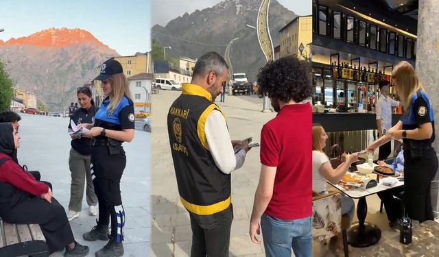 Hakkari polisi ‘SİBERAY’ ve ‘UYUMA’ broşürleri  dağıttı