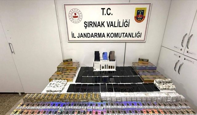 Şırnak’ta jandarma ekipleri 6 milyon 800 bin lira değerinde kaçakçılığı önledi