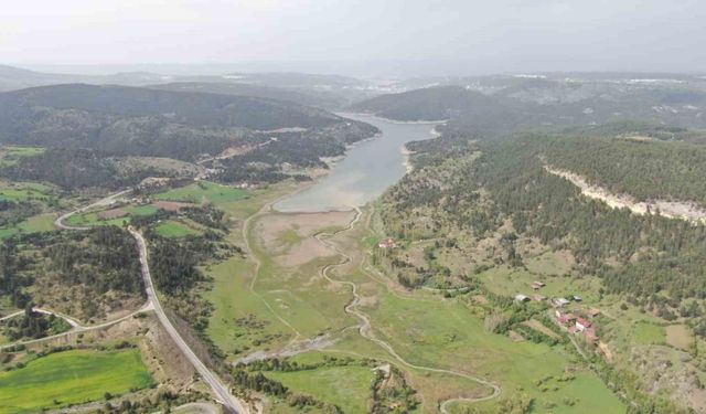 Su seviyesi yüzde 30’a düştü, baraj havzası yeşile büründü