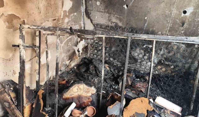 Yangında çakmak doldurma tüpleri patladı: 1 yaralı