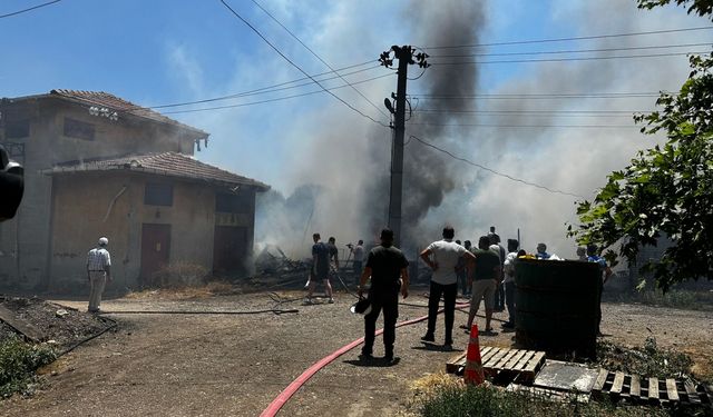 Çanakkale'de depoda başlayıp elektrik trafosu ve araziye sıçrayan yangın söndürüldü