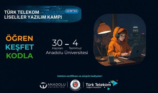 Anadolu Üniversitesi’nden öğrencilere ücretsiz yazılım kampı