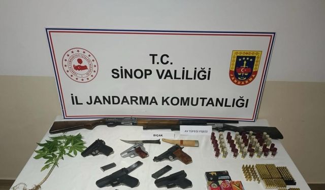 Sinop’ta silah ve uyuşturucu operasyonu: 3 gözaltı