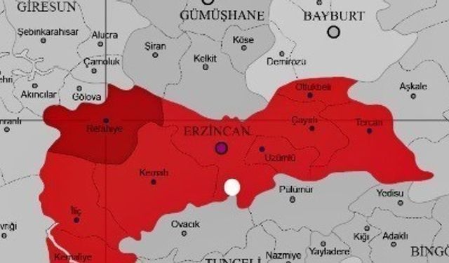 Erzincan’da 2.5 büyüklüğünde deprem