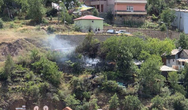 Gümüşhane’de bahçede yakılan ateş yangına neden oldu