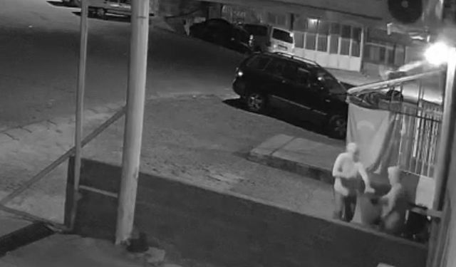 Hırsızı dükkan sahibi karşıladı