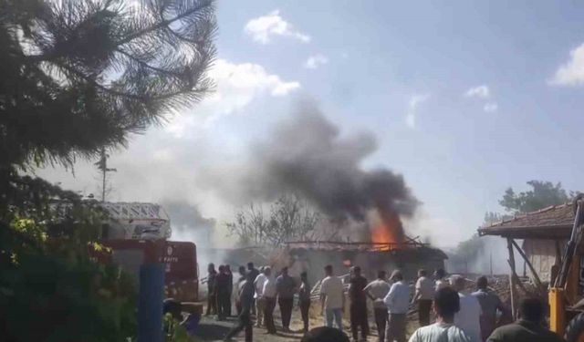 Tokat’ta çıkan yangında 1 ev ve 2 ahır küle döndü