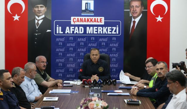 İçişleri Bakanı Yerlikaya, Çanakkale'deki orman yangınına ilişkin açıklamalarda bulundu: