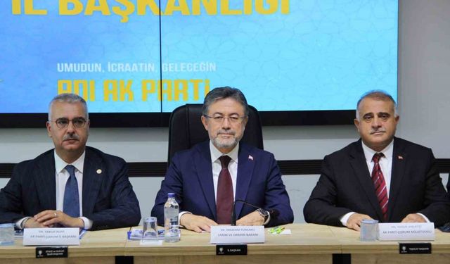 Bakan Yumaklı Çorum’daki yatırım ve projelerle ilgili bilgi aldı