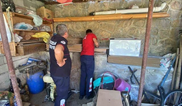 Erzincan’da boruya sıkışan yavru kediyi itfaiye kurtardı