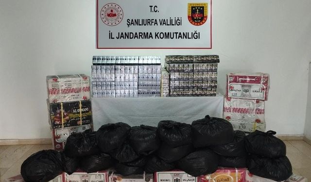 Şanlıurfa’da kaçak çay ve sigara ele geçirildi