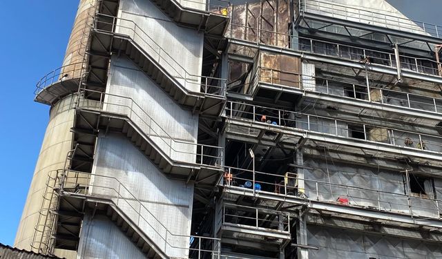 Kangal Termik Santrali'nde çıkan yangın kontrol altına alındı