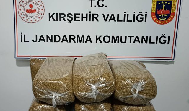 Kırşehir'de yolcu otobüsünde 42 kilogram kaçak tütün ele geçirildi