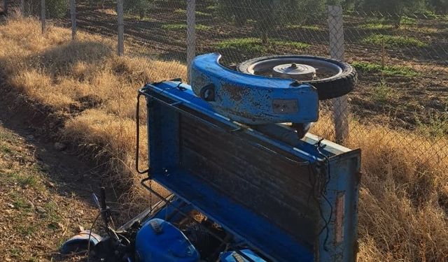 Manisa'da devrilen sepetli motosikletin sürücüsü öldü