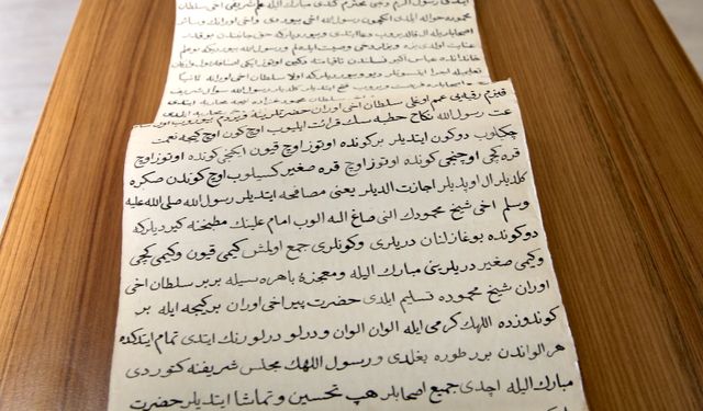 Osmanlı'dan günümüze ulaşan ve ahilik kurallarını anlatan 4,5 metrelik fütüvvetname tarihe ışık tutacak