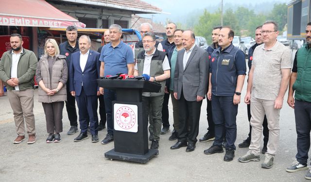 Tarım ve Orman Bakanı Yumaklı, Karabük ve Kastamonu'daki orman yangınlarına ilişkin konuştu: