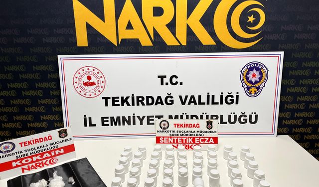 Tekirdağ'da uyuşturucu operasyonlarında yakalanan 14 şüpheli tutuklandı