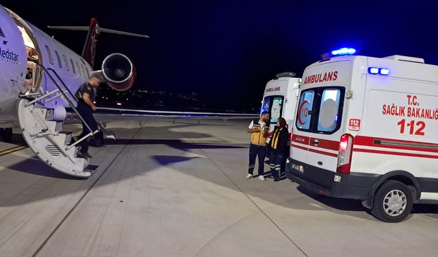 Tokat'ta ambulans uçak 4,5 aylık bebek için havalandı