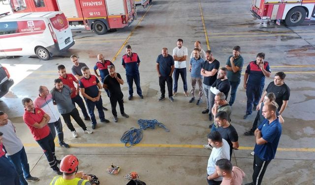 Belediye personeline yüksekte çalışma eğitici eğitimi verildi