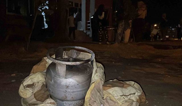 Karaman’da alev topuna dönen piknik tüpü korkuttu