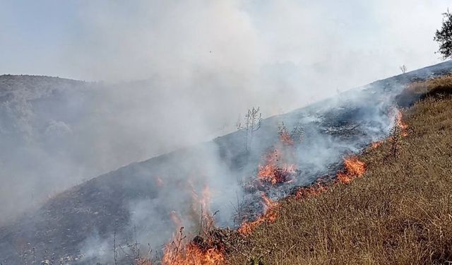 Tokat’ta metrelerce yükselen dumanlar kilometrelerce uzaktan görüldü