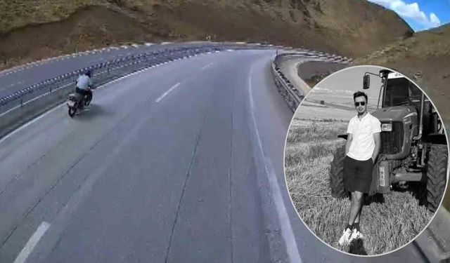 Yeni aldığı motosikletle ölüme gitti: Kaza anı araç kamerasına yansıdı
