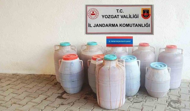 Yozgat’ta 471 litre kaçak içki ele geçirildi
