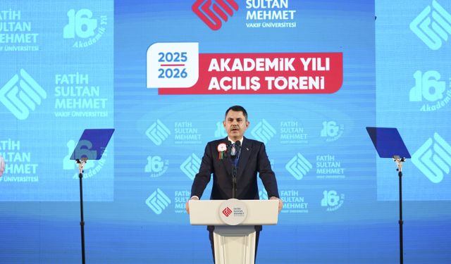 Bakan Kurum, FSMVÜ 2025-2026 Akademik Yılı Açılış Töreni'nde konuştu: