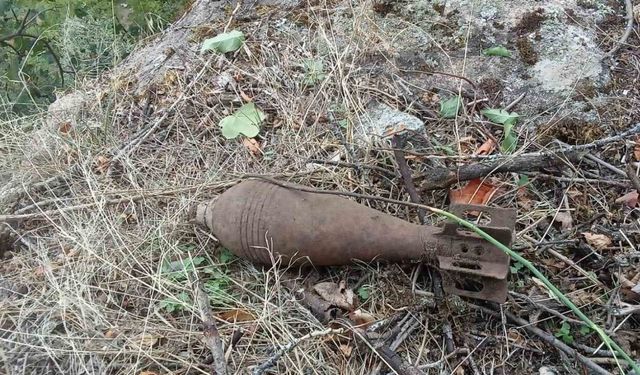 Gümüşhane’de 1. Dünya Savaşı’ndan kalma patlamamış havan mermisi bulundu