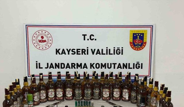 Kayseri’de 50 şişe sahte alkol ele geçirildi: 2 gözaltı