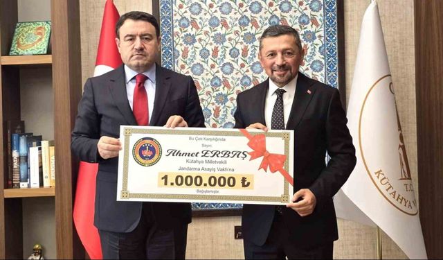 Milletvekili Ahmet Erbaş’tan Jandarma Teşkilatına 1 milyon TL bağış