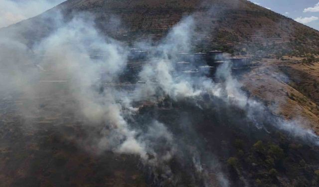 Patlıcan közlerken ormanı yaktılar