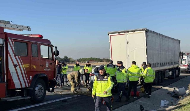 Silivri Kuzey Marmara Otoyolu’nda feci kaza: 1 ölü