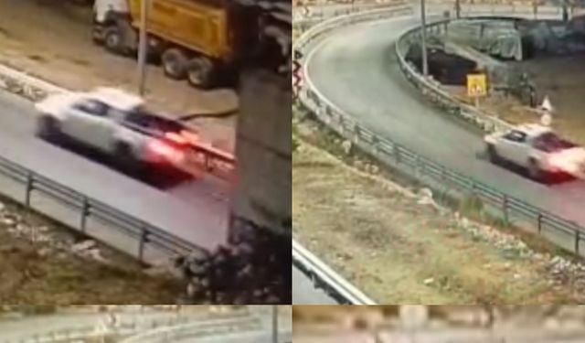 Tünel çıkışı feci kaza kamerada: Kamyonet sürücüsü hayatını kaybetti