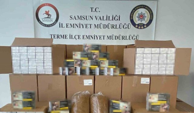 Tütün operasyonunda 461 bin makaron ele geçirildi