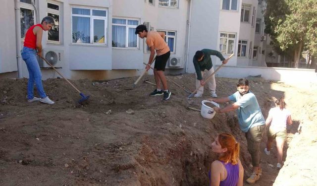 Yaklaşık 16 metrelik balinanın iskeleti gün yüzüne çıkarılmaya başladı