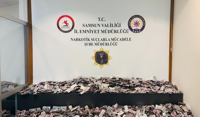 Samsun'da 49 bin uyuşturucu hap ele geçirildi