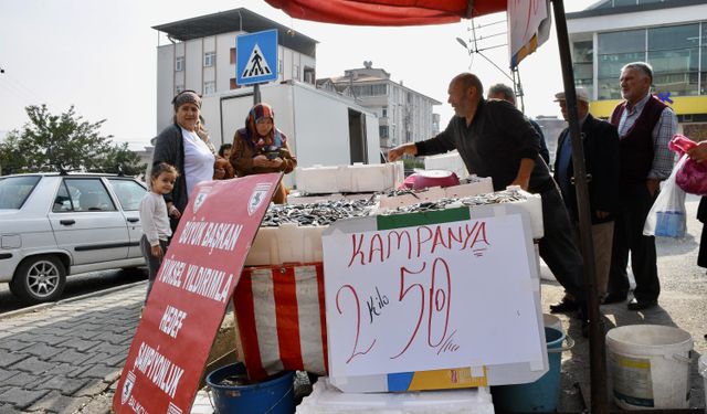 Samsunlu balıkçı Samsunspor'un başarısını hamsiyi 25 liradan satarak kutladı