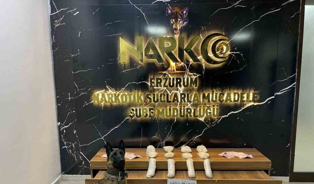 Erzurum’da 4 kilo 100 gram uyuşturucu ele geçirildi