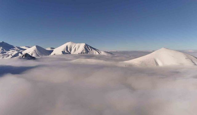 Palandöken sislerin içinde kayboldu