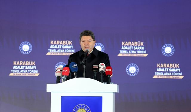 Adalet Bakanı Tunç, 'Karabük Adalet Sarayı Temel Atma Töreni'nde konuştu