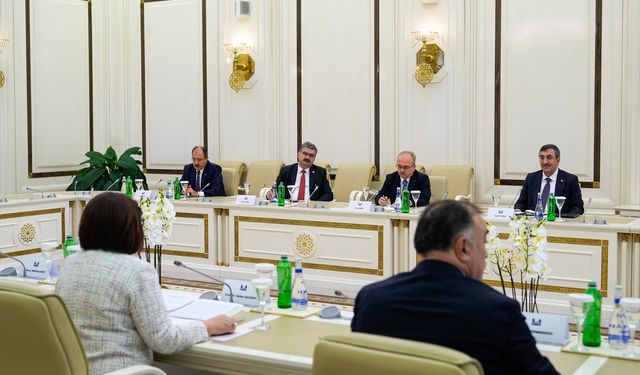 Cumhurbaşkanı Yardımcısı Yılmaz, Azerbaycan Milli Meclisi Başkanı Gafarova ile görüştü